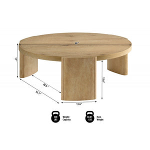 English Elm Contemporary Glass Top Occasional Tables Set of 3 with Striking Crossed Wood Base and Durable 5mm Glass Surface Driftwood 44.5 L x 44.5 W x 7.5 H B011S01862