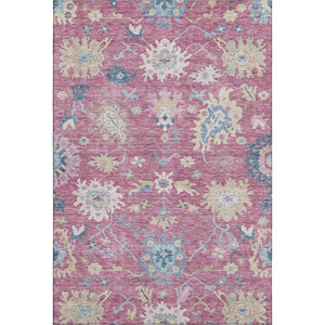 HomeRoots 9' X 12' Floral Washable Area Rug – Soft Polyester, Stain-Resistant, UV Protection for Family Spaces 686968