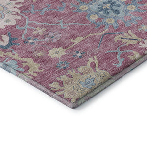 HomeRoots 9' X 12' Floral Washable Area Rug – Soft Polyester, Stain-Resistant, UV Protection for Family Spaces 686968