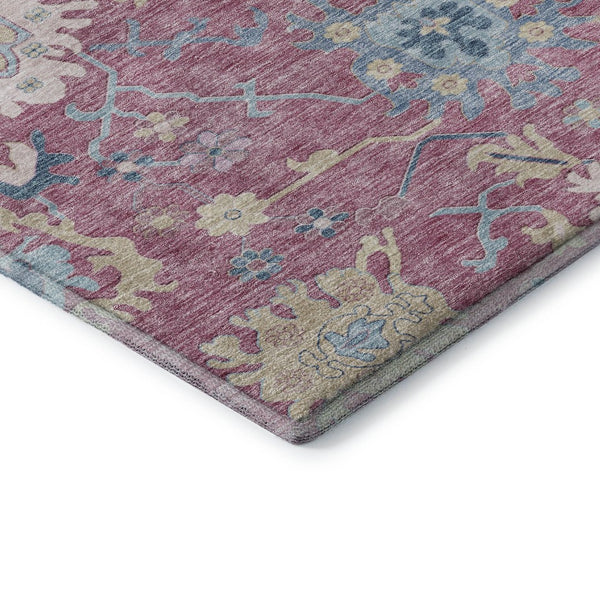 HomeRoots 9' X 12' Floral Washable Area Rug – Soft Polyester, Stain-Resistant, UV Protection for Family Spaces 686968