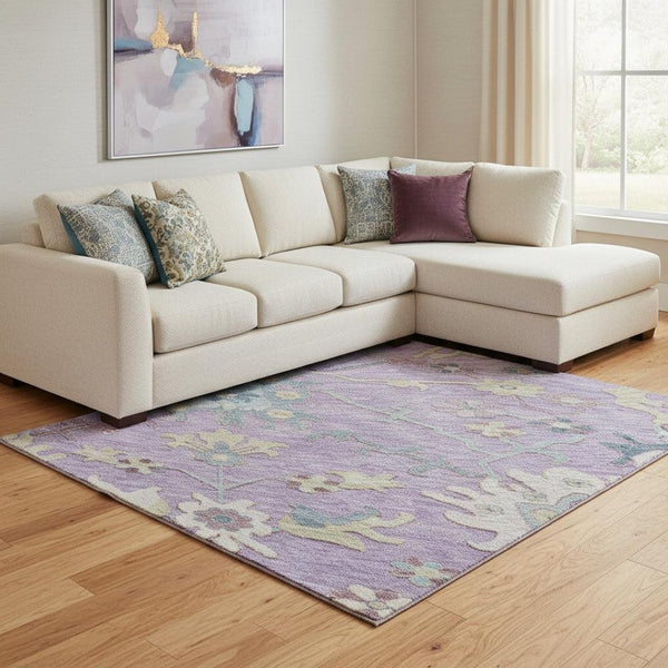 HomeRoots 8' X 10' Colorful Floral Area Rug - Washable, Stain-Resistant, UV Protected for Stylish Homes 686973
