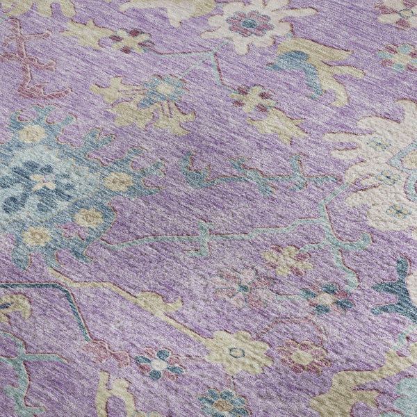 HomeRoots 8' X 10' Colorful Floral Area Rug - Washable, Stain-Resistant, UV Protected for Stylish Homes 686973