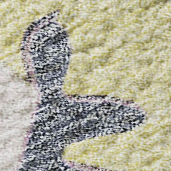HomeRoots 10' X 14' Floral Washable Area Rug - Yellow, Blue & Blush with UV Protection for Stylish Spaces 686993