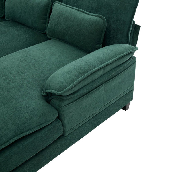 English Elm United We Win U Shaped Cloud Couch - 110" Modular Sectional Sofa With Memory Foam & Storage Pockets W1568S00216-GIGA