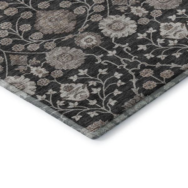 HomeRoots 10' X 14' Elegant Floral Washable Area Rug - Durable, Stain Resistant with UV Protection for Homes 686999