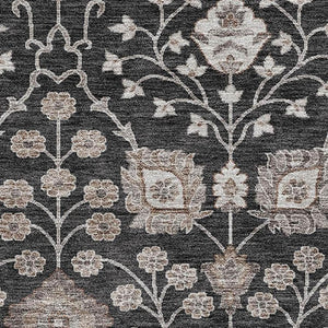 HomeRoots 10' X 14' Elegant Floral Washable Area Rug - Durable, Stain Resistant with UV Protection for Homes 686999