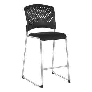 OSP Home Furnishings Tall Stackable Visitor Chairs for Office Reception Ergonomic Seating with Sturdy Frame 88657C23-30 (23 Pack w/Dolly)