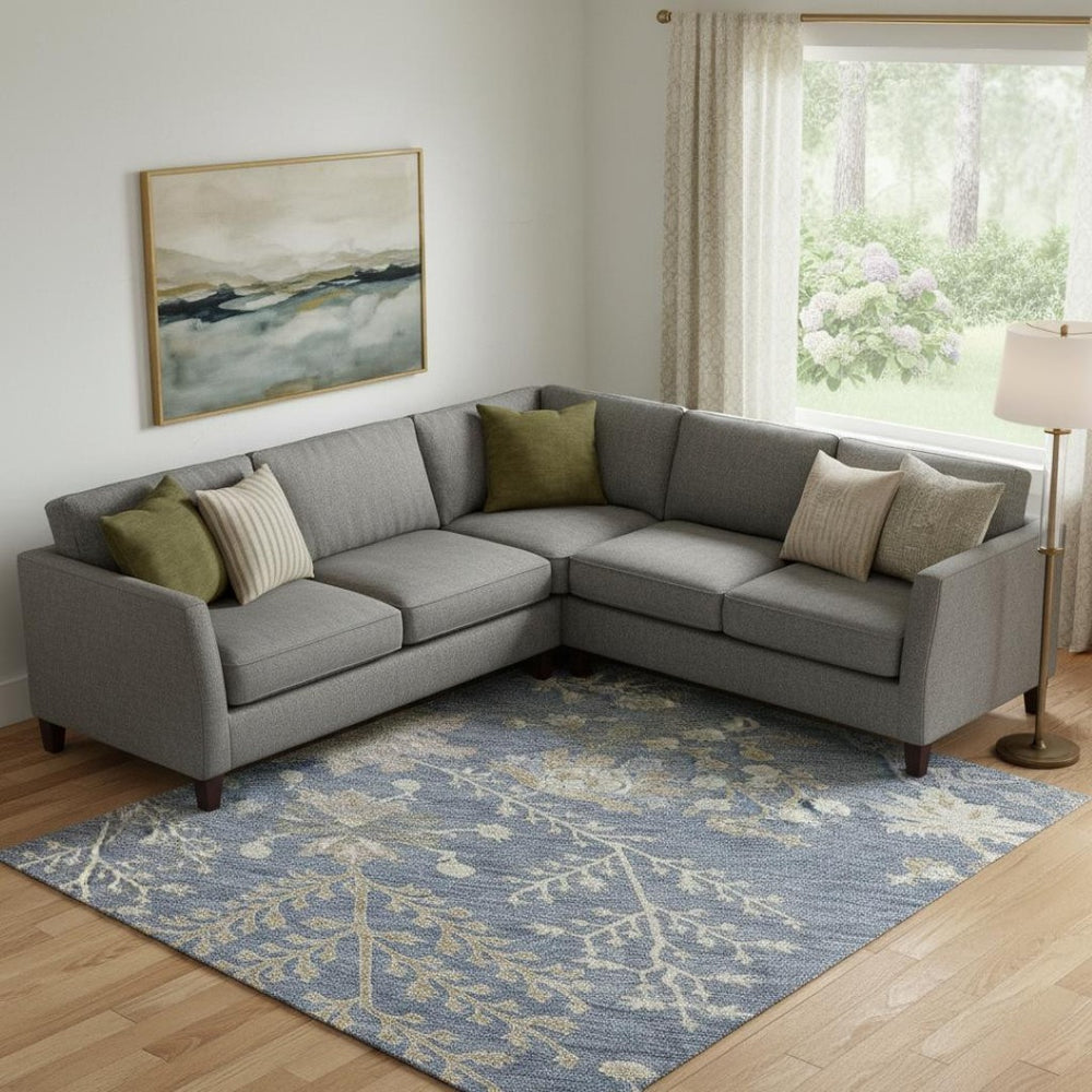 HomeRoots 10' X 14' Floral Washable Area Rug with UV Protection – Durable, Stain-Resistant, Ideal for Family Spaces 687035
