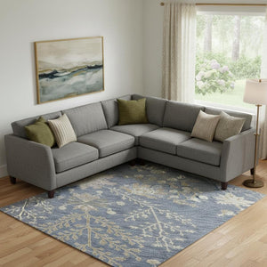 HomeRoots 10' X 14' Floral Washable Area Rug with UV Protection – Durable, Stain-Resistant, Ideal for Family Spaces 687035
