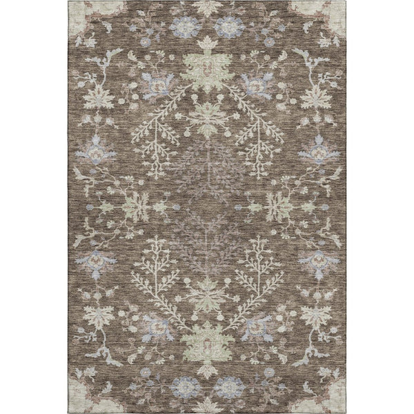 HomeRoots 9' X 12' Floral Area Rug – Washable, UV-Protected, Stain-Resistant, Perfect for High-Traffic Homes! 687040