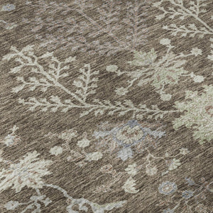HomeRoots 9' X 12' Floral Area Rug – Washable, UV-Protected, Stain-Resistant, Perfect for High-Traffic Homes! 687040