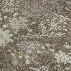 HomeRoots 9' X 12' Floral Area Rug – Washable, UV-Protected, Stain-Resistant, Perfect for High-Traffic Homes! 687040