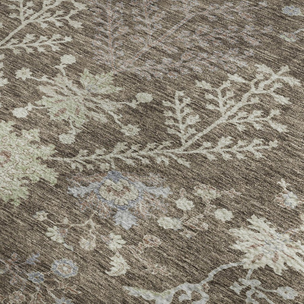 HomeRoots 9' X 12' Floral Area Rug – Washable, UV-Protected, Stain-Resistant, Perfect for High-Traffic Homes! 687040