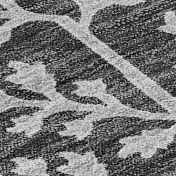 HomeRoots 5' X 8' Charcoal Gray Floral Area Rug - Washable, UV Protected, Stain Resistant - Perfect for Homes! 687043