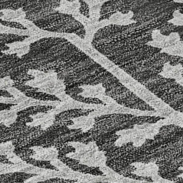 HomeRoots 5' X 8' Charcoal Gray Floral Area Rug - Washable, UV Protected, Stain Resistant - Perfect for Homes! 687043