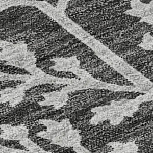 HomeRoots 10' Charcoal Gray & Silver Floral Area Rug - Washable, UV Protected, Stain Resistant for High Traffic Use 687047