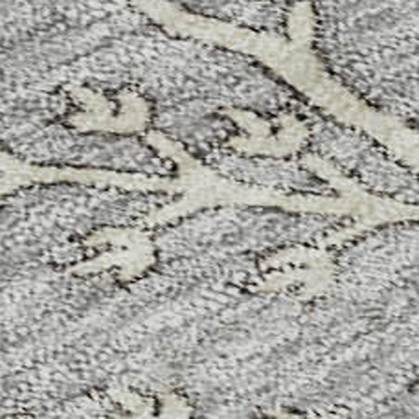 HomeRoots 5' X 8' Elegant Gray Ivory Gold Floral Area Rug - Washable, UV Protected, Perfect for High-Traffic Homes 687055