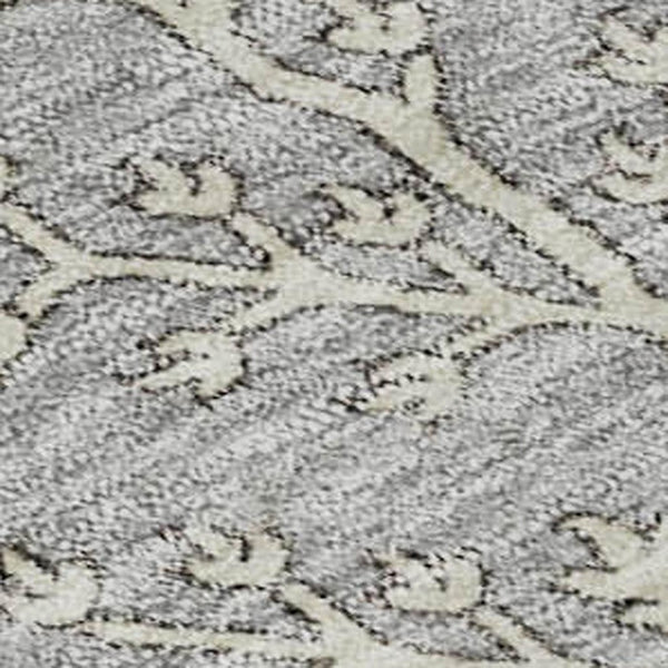 HomeRoots 8' X 10' Elegant Gray, Ivory & Gold Floral Washable Area Rug with UV Protection for Busy Homes 687057