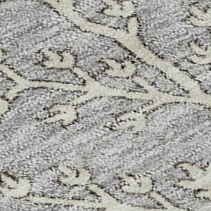 HomeRoots 10' X 14' Gray Ivory Gold Floral Area Rug - Washable, UV Protected, Kid & Pet Friendly Design! 687059