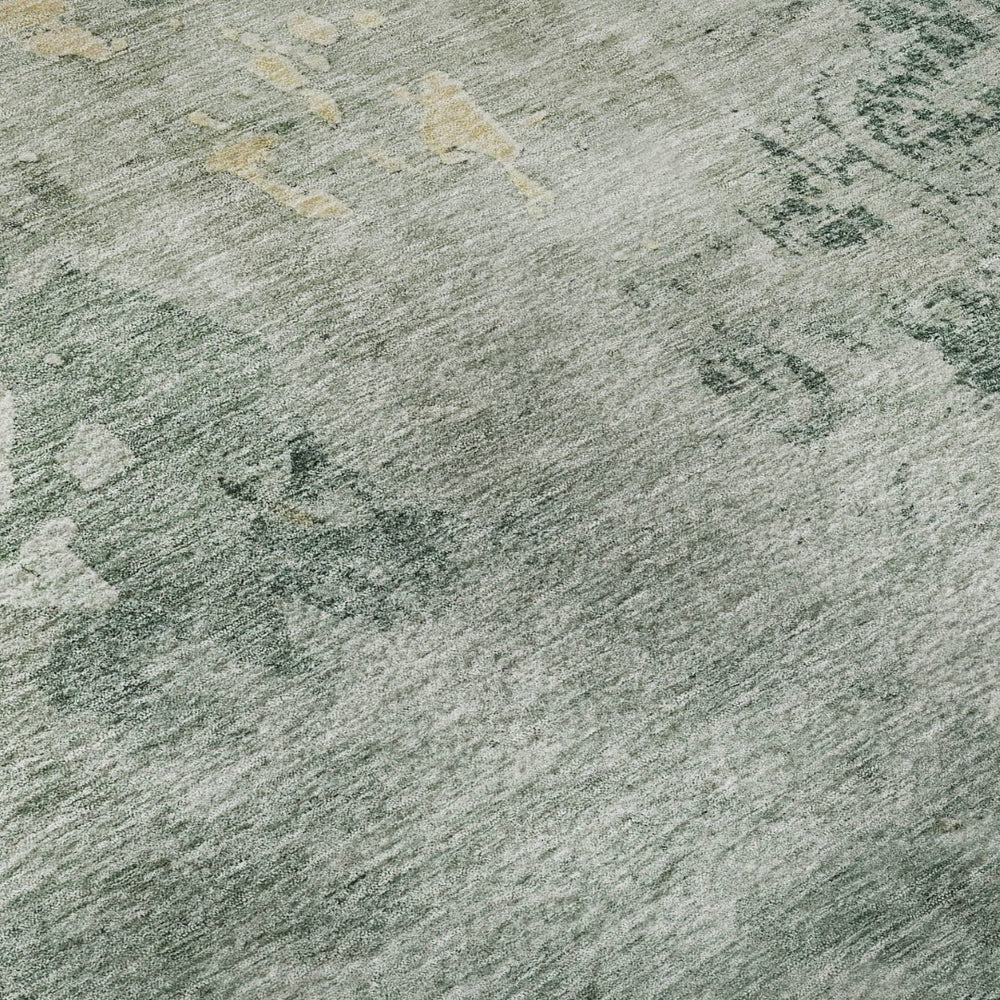 HomeRoots 10' X 14' Aqua and Wheat Abstract Area Rug - Stylish, Washable, UV-Protected for Busy Homes! 687077