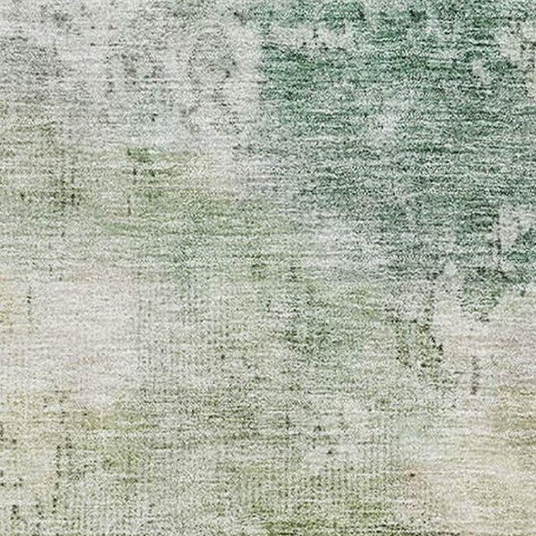 HomeRoots 5' X 8' Artichoke Green & Beige Abstract Area Rug - Washable, UV-Protected, Durable & Stylish Design 687079