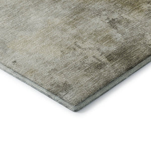 HomeRoots 10' Abstract Area Rug in Wheat, Ivory & Taupe - Washable, UV Protected, Perfect for High-Traffic Spaces 687089