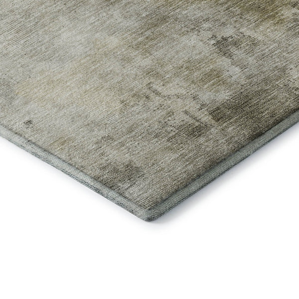HomeRoots 10' Abstract Area Rug in Wheat, Ivory & Taupe - Washable, UV Protected, Perfect for High-Traffic Spaces 687089