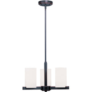 HomeRoots Three Light Dimmable Chandelier - Modern Steel Shades for Adjustable Ambiance in Any Room 687113