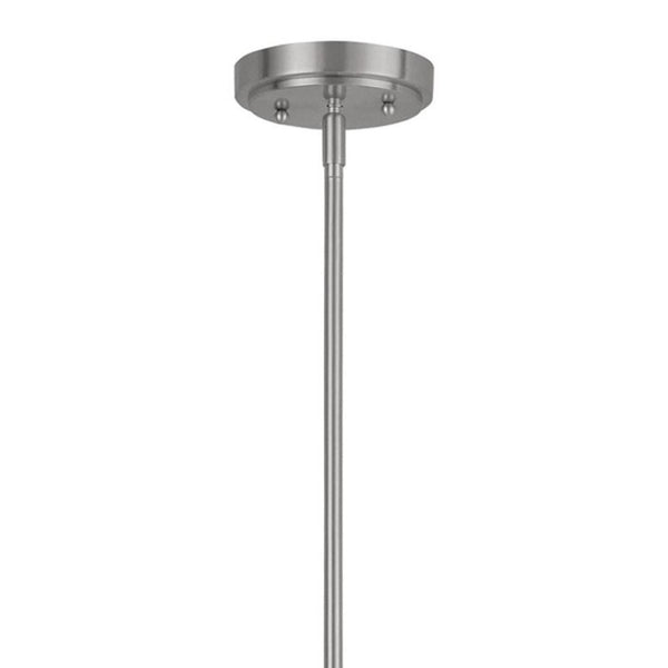 HomeRoots Nickel Three-Light Dimmable Chandelier with White Shades – Modern Metal Design for Elegant Illumination 687114