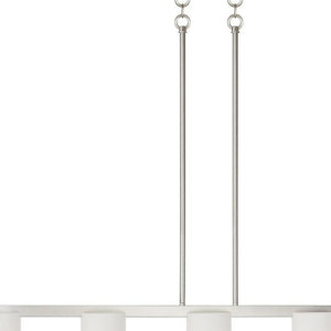 HomeRoots Five Light Dimmable Chandelier - Modern Cylinder Design with Steel Shades for Versatile Ambiance 687118