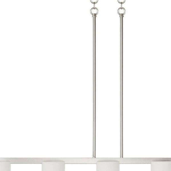 HomeRoots Five Light Dimmable Chandelier - Modern Cylinder Design with Steel Shades for Versatile Ambiance 687118