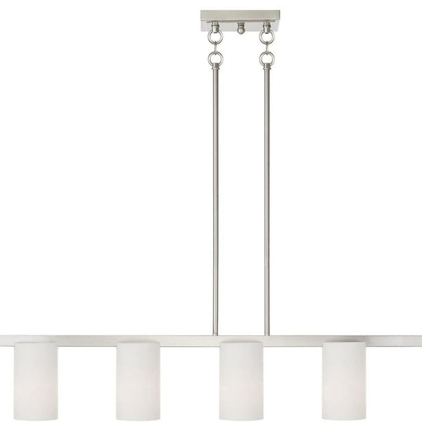 HomeRoots Five Light Dimmable Chandelier - Modern Cylinder Design with Steel Shades for Versatile Ambiance 687118
