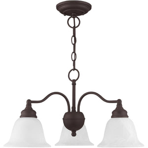 HomeRoots Bronze Three-Light Dimmable Chandelier with Cylinder Shades for Elegant Home Lighting Solutions 687119