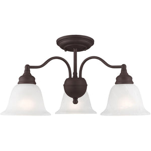 HomeRoots Bronze Three-Light Dimmable Chandelier with Cylinder Shades for Elegant Home Lighting Solutions 687119