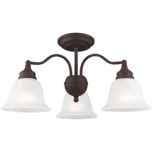 HomeRoots Bronze Three-Light Dimmable Chandelier with Cylinder Shades for Elegant Home Lighting Solutions 687119