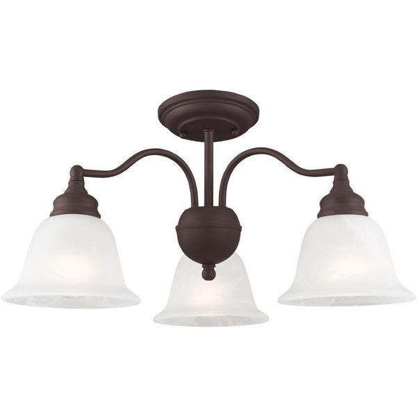 HomeRoots Bronze Three-Light Dimmable Chandelier with Cylinder Shades for Elegant Home Lighting Solutions 687119