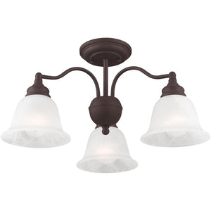 HomeRoots Bronze Three-Light Dimmable Chandelier with Cylinder Shades for Elegant Home Lighting Solutions 687119