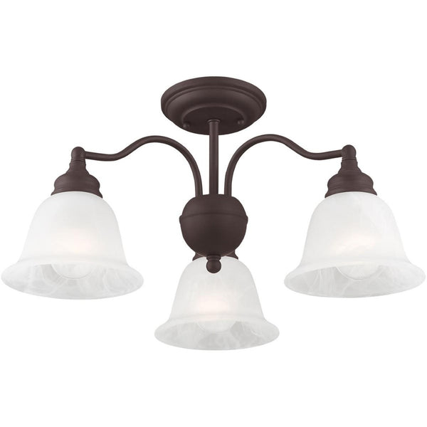 HomeRoots Bronze Three-Light Dimmable Chandelier with Cylinder Shades for Elegant Home Lighting Solutions 687119