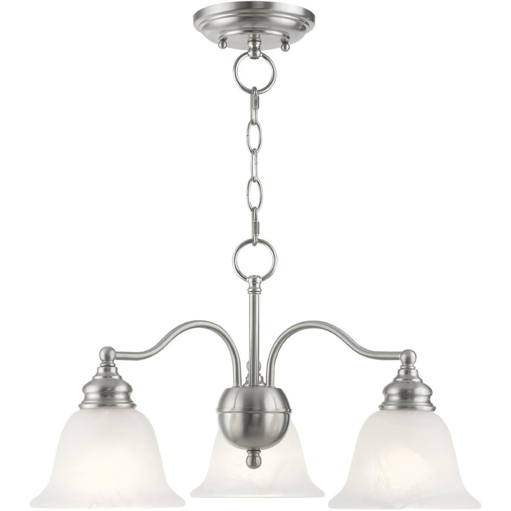 HomeRoots Three Light Dimmable Chandelier - Modern Cylinder Design for Stylish Dining, Kitchen & Living Spaces 687120
