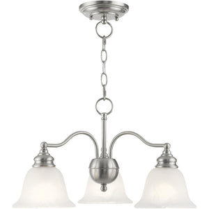 HomeRoots Three Light Dimmable Chandelier - Modern Cylinder Design for Stylish Dining, Kitchen & Living Spaces 687120