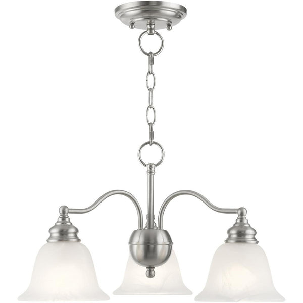 HomeRoots Three Light Dimmable Chandelier - Modern Cylinder Design for Stylish Dining, Kitchen & Living Spaces 687120