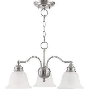HomeRoots Three Light Dimmable Chandelier - Modern Cylinder Design for Stylish Dining, Kitchen & Living Spaces 687120