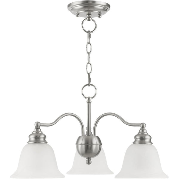 HomeRoots Three Light Dimmable Chandelier - Modern Cylinder Design for Stylish Dining, Kitchen & Living Spaces 687120