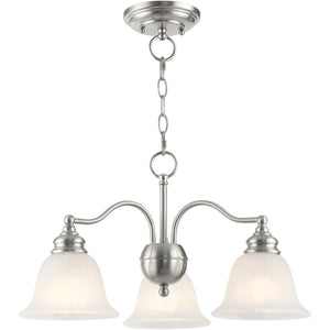 HomeRoots Three Light Dimmable Chandelier - Modern Cylinder Design for Stylish Dining, Kitchen & Living Spaces 687120