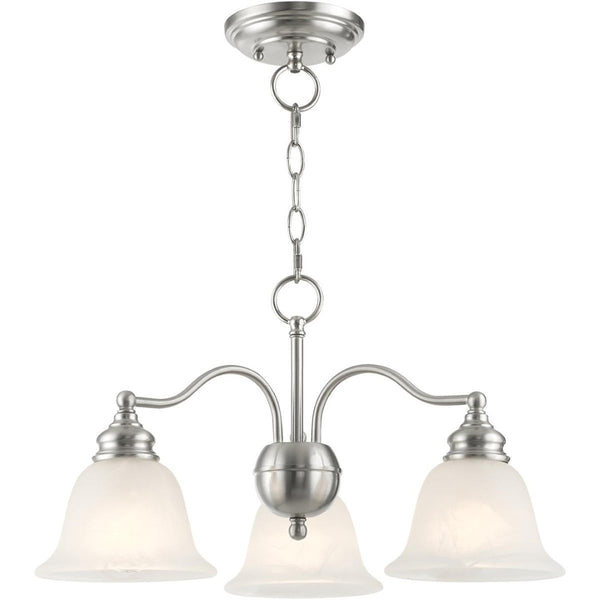 HomeRoots Three Light Dimmable Chandelier - Modern Cylinder Design for Stylish Dining, Kitchen & Living Spaces 687120