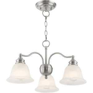HomeRoots Three Light Dimmable Chandelier - Modern Cylinder Design for Stylish Dining, Kitchen & Living Spaces 687120