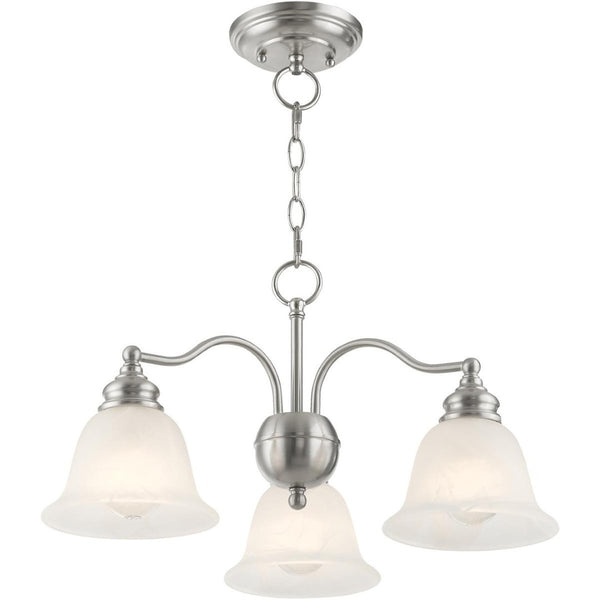 HomeRoots Three Light Dimmable Chandelier - Modern Cylinder Design for Stylish Dining, Kitchen & Living Spaces 687120