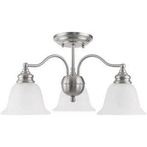 HomeRoots Three Light Dimmable Chandelier - Modern Cylinder Design for Stylish Dining, Kitchen & Living Spaces 687120