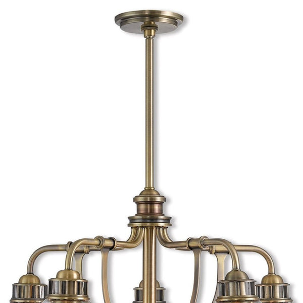HomeRoots Five Light Dimmable Chandelier - Modern Steel Design with Adjustable Brightness for Any Room Style 687124