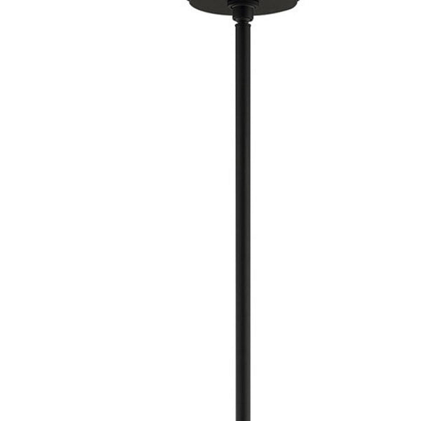 HomeRoots Black Five-Light Dimmable Chandelier with Contemporary Cylinder Shades for Modern Spaces & Style 687125
